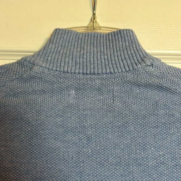 Club Room men’s blue quarter zip knit sweater size small - Picture 6 of 8